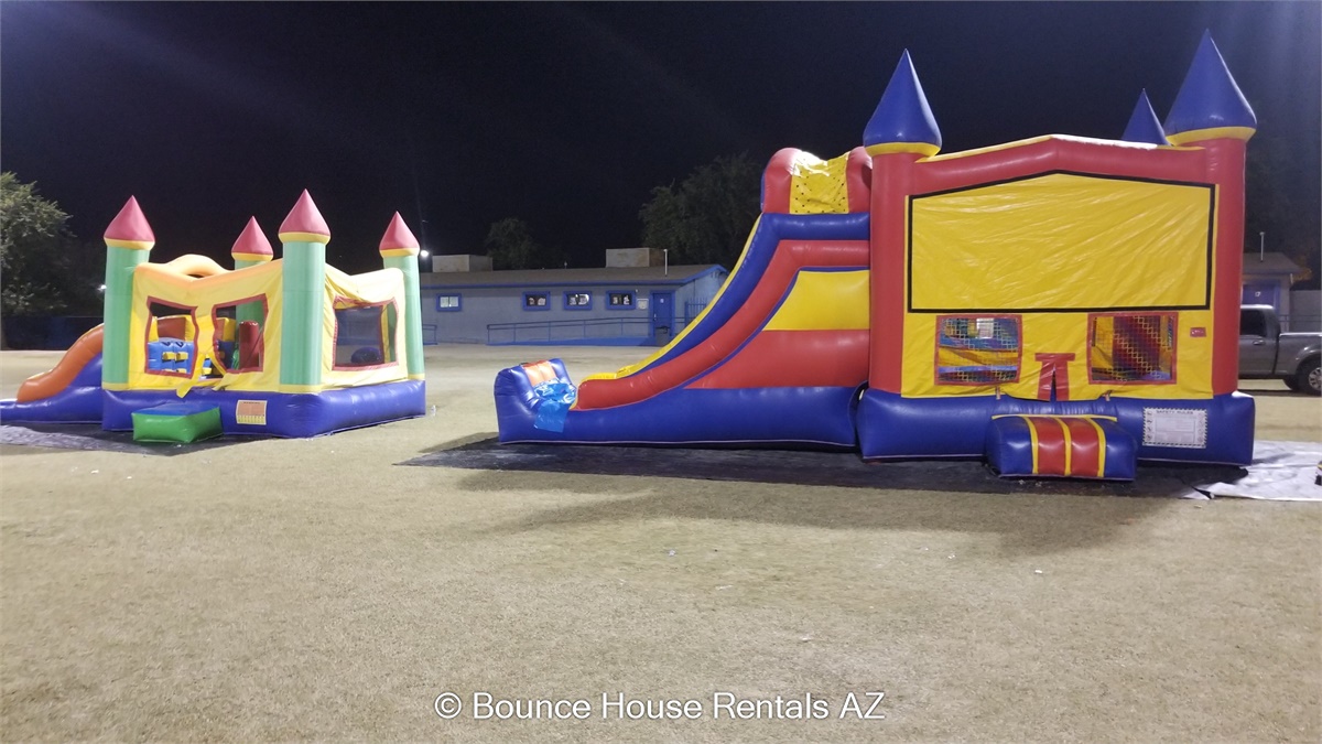 single lane slide combo bounce house jumper