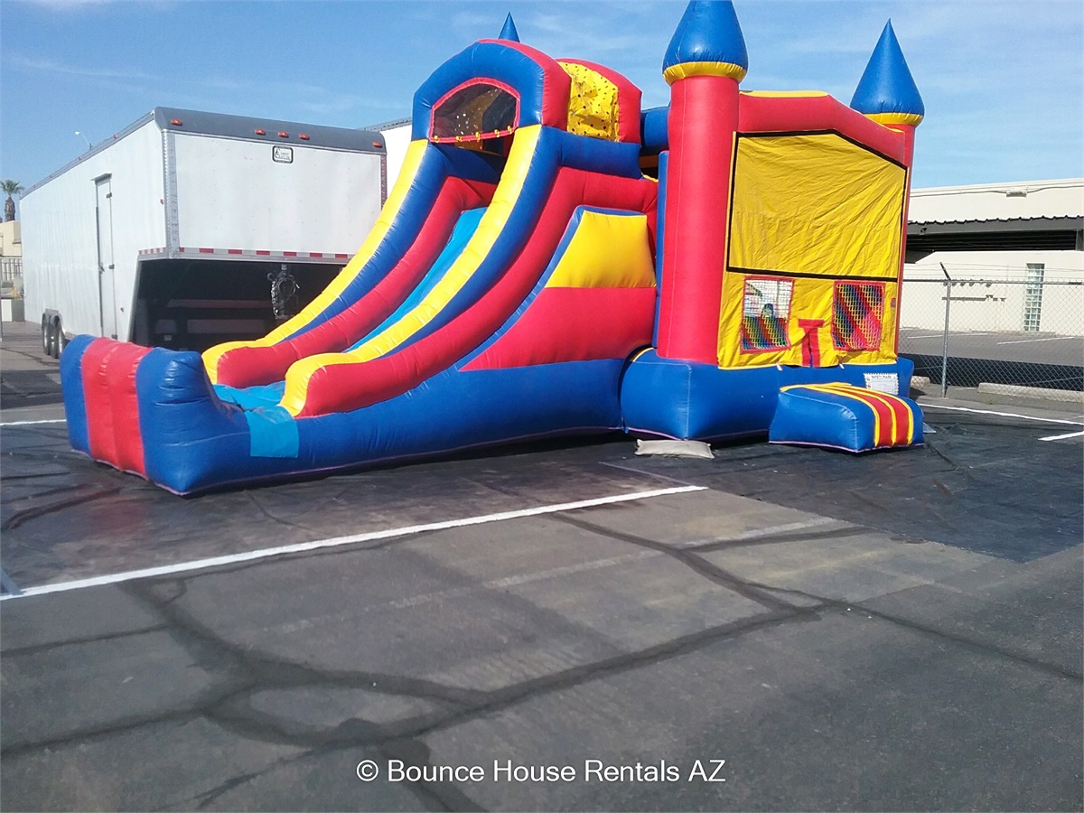 single lane slide combo bounce house jumper